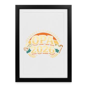Papy 2026 Chargement Futur Grand-père Cadeau - Affiche encadrée (27 × 37 cm) - noir - Devant