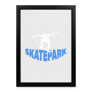 Skatepark - Framed poster (27 × 37 cm) - black - Front