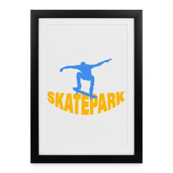 Skatepark - Framed poster (27 × 37 cm) - black - Front