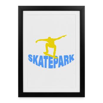 Skatepark - Framed poster (27 × 37 cm) - black - Front