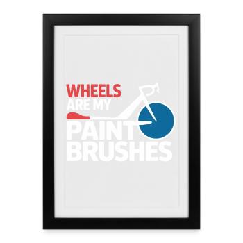 Professional Bicycle Acrobatics Performance Art  - Framed poster (27 × 37 cm) - black - Front