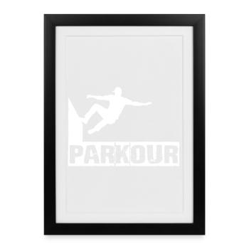 Parkour - Affiche encadrée (27 × 37 cm) - noir - Devant