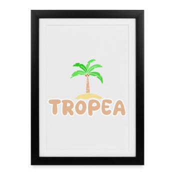 Tropea comme fête - Affiche encadrée (27 × 37 cm) - noir - Devant