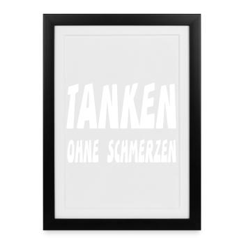 Tanken - Gerahmtes Poster (27 × 37 cm) - Schwarz - Vorne