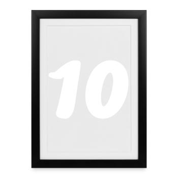 10. 10 ANS. 10e ANNIVERSAIRE. ANNIVERSAIRE 10 ANS. - Affiche encadrée (27 × 37 cm) - noir - Devant