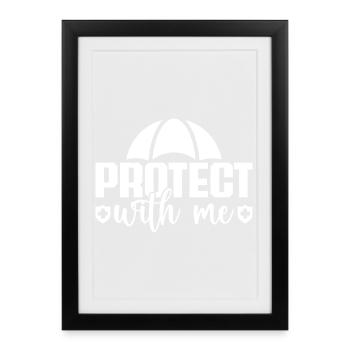 Insurance Agent Costume Protect With Me Medicare - Framed poster (27 × 37 cm) - black - Front