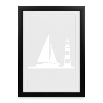 Voile - Affiche encadrée (27 × 37 cm) - noir - Devant