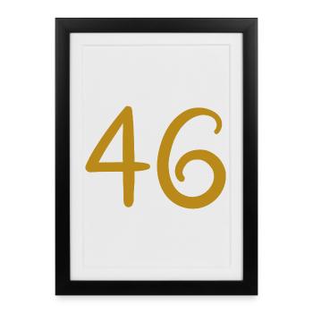 46 - Affiche encadrée (27 × 37 cm) - noir - Devant
