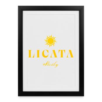 Licata Sicily Sun - Framed poster (27 × 37 cm) - black - Front