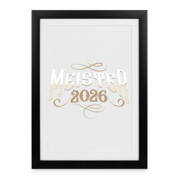 Champion 2026 - Affiche encadrée (27 × 37 cm) - noir - Devant
