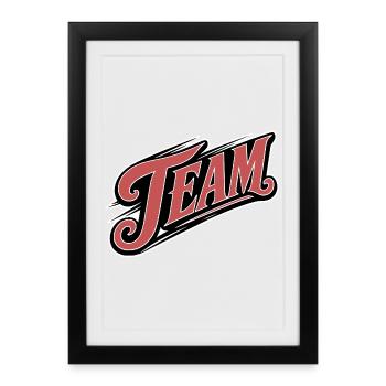 Équipe - Affiche encadrée (27 × 37 cm) - noir - Devant