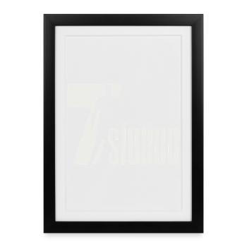 Silhouette du football, Siuuuuu - Affiche encadrée (27 × 37 cm) - noir - Devant