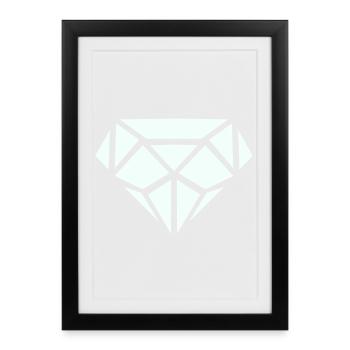 Diamond - Framed poster (27 × 37 cm) - black - Front