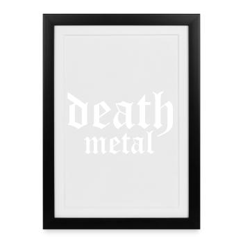 Death Metal Tee - Framed poster (27 × 37 cm) - black - Front