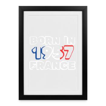 en 1957 - Affiche encadrée (27 × 37 cm) - noir - Devant
