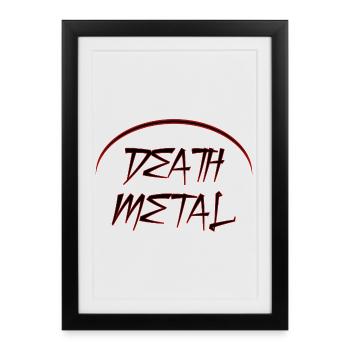 Death Metal Logo Font - Framed poster (27 × 37 cm) - black - Front