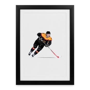 Hockey - Affiche encadrée (27 × 37 cm) - noir - Devant