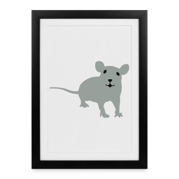 Rat - Affiche encadrée (27 × 37 cm) - noir - Devant