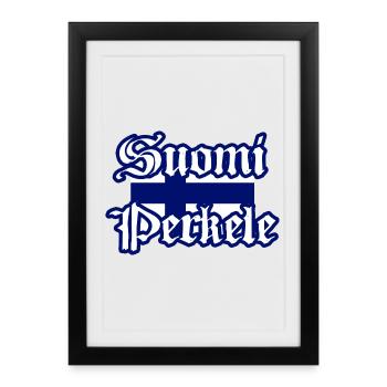 Suomi Perkele - Diables de Finlande - Affiche encadrée (27 × 37 cm) - noir - Devant