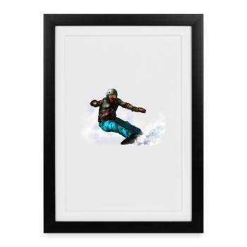snowboarding - Framed poster (27 × 37 cm) - black - Front