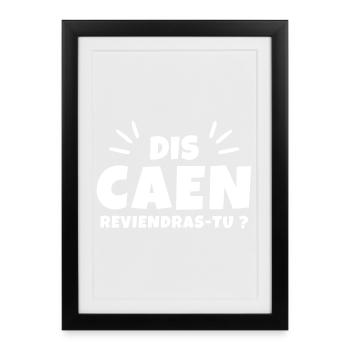 Normandie, CAEN - Affiche encadrée (27 × 37 cm) - noir - Devant