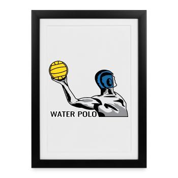 Wasserball Water Polo - Framed poster (27 × 37 cm) - black - Front