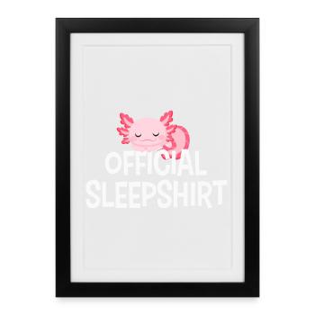 Axolotl - Affiche encadrée (27 × 37 cm) - noir - Devant