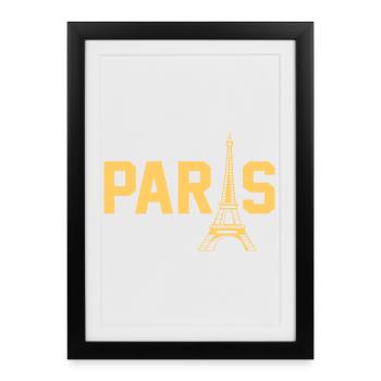Paris - Affiche encadrée (27 × 37 cm) - noir - Devant