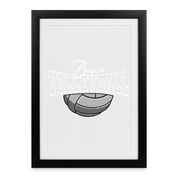 Beach volleyball - Framed poster (27 × 37 cm) - black - Front