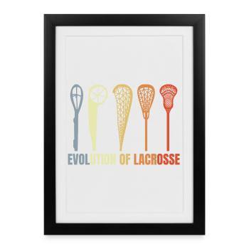 Evolution of Lacrosse - Framed poster (27 × 37 cm) - black - Front