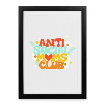 Mom, Mom Humor, Hippie - Framed poster (27 × 37 cm) - black - Front