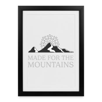 Conçu pour la montagne - Affiche encadrée (27 × 37 cm) - noir - Devant