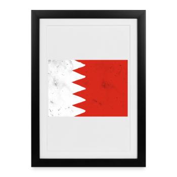 Drapeau de Bahreïn - Affiche encadrée (27 × 37 cm) - noir - Devant