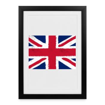 Flag of the United Kingdom - Framed poster (27 × 37 cm) - black - Front