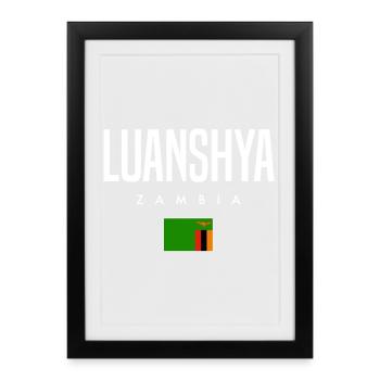 Luanshya, Zambie - Affiche encadrée (27 × 37 cm) - noir - Devant