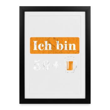 I'm 59 plus beer 60th birthday - Framed poster (27 × 37 cm) - black - Front