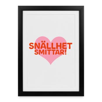 La gentillesse est contagieuse - Affiche encadrée (27 × 37 cm) - noir - Devant