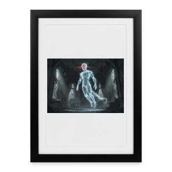Fantôme numérique dans la maison hantée - Affiche encadrée (27 × 37 cm) - noir - Devant