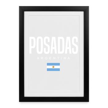 Posadas Argentine Argentins - Affiche encadrée (27 × 37 cm) - noir - Devant