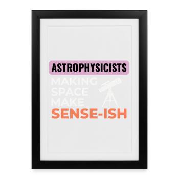 Science de l’espace Humour Design - Affiche encadrée (27 × 37 cm) - noir - Devant