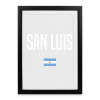 San Luis Argentine Argentine - Affiche encadrée (27 × 37 cm) - noir - Devant