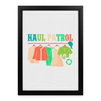 Thrift Shopper Haul Patrol Thrift Store - Framed poster (27 × 37 cm) - black - Front