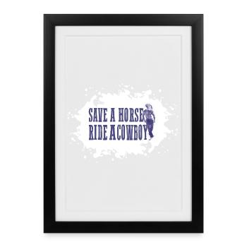 Ride a Cowboy - Framed poster (27 × 37 cm) - black - Front