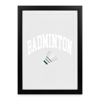 Badminton - Framed poster (27 × 37 cm) - black - Front
