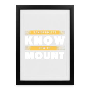 taxidermie - Affiche encadrée (27 × 37 cm) - noir - Devant