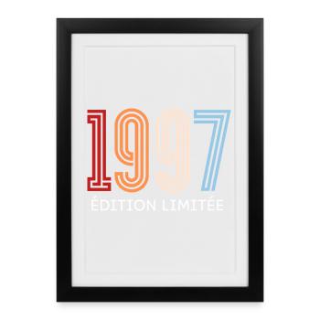 1997 édition limitée vintage - Affiche encadrée (27 × 37 cm) - noir - Devant