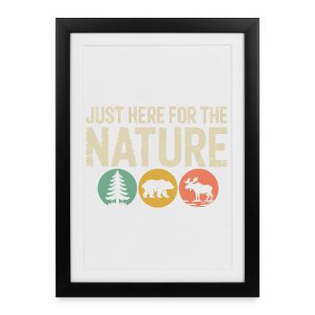 Nature Trio Silhouette Circle - Framed poster (27 × 37 cm) - black - Front
