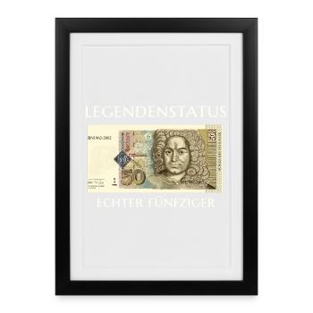 Legend status Real fifties, hand-drawn - Framed poster (27 × 37 cm) - black - Front