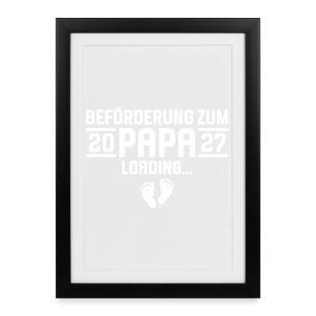 Promotion to Dad 2027 loading - Framed poster (27 × 37 cm) - black - Front
