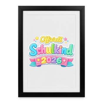 Don officiel d’inscription scolaire 2026 - Affiche encadrée (27 × 37 cm) - noir - Devant